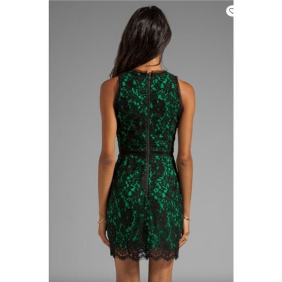 Milly Floral Scalloped Lace Claudia Dress size 10 womens Emerald green formal - Picture 6 of 8